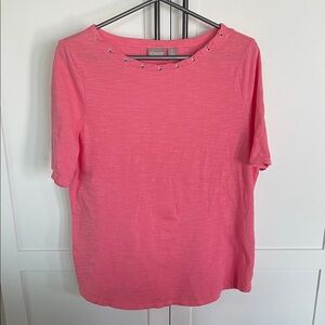 Chico's Vibrant Pink Short Sleeve Top